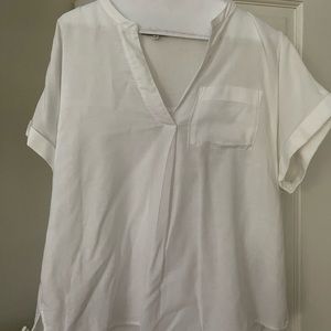 Madewell linen-blend popover shirt